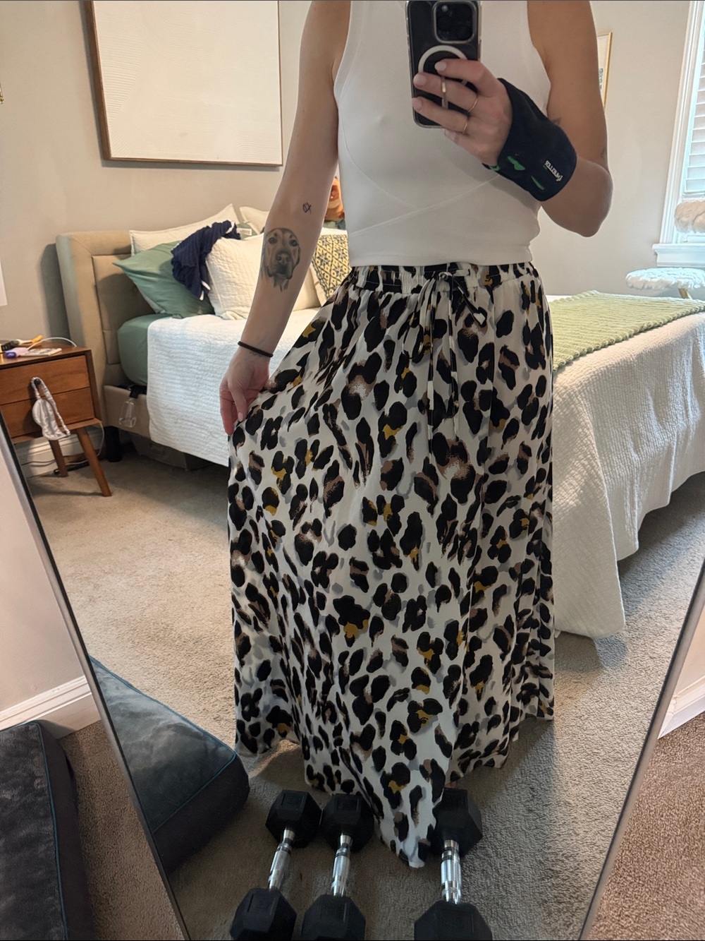 Leopard Print Maxi Skirt